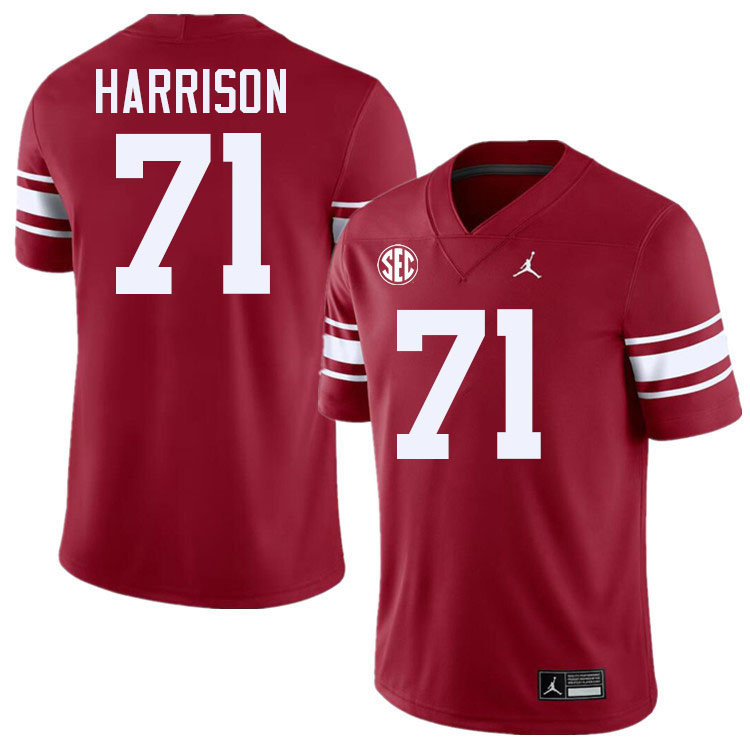 Oklahoma Sooners #71 Anton Harrison College Football Jerseys,Uniforms-Throwback